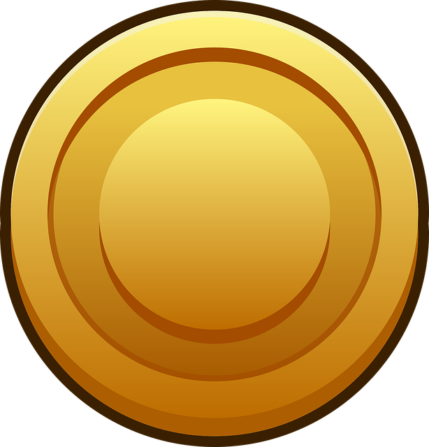 Mønt, Polet, Guld, Rund, Vædde