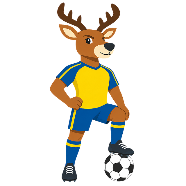 Free moose mascot world cup vector