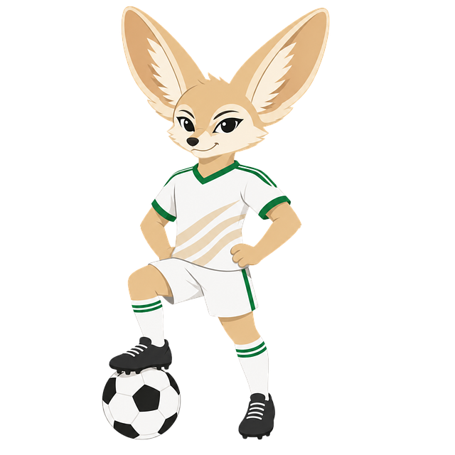 Free fennec mascot football vector