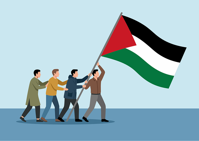 Free palestine flag unity vector