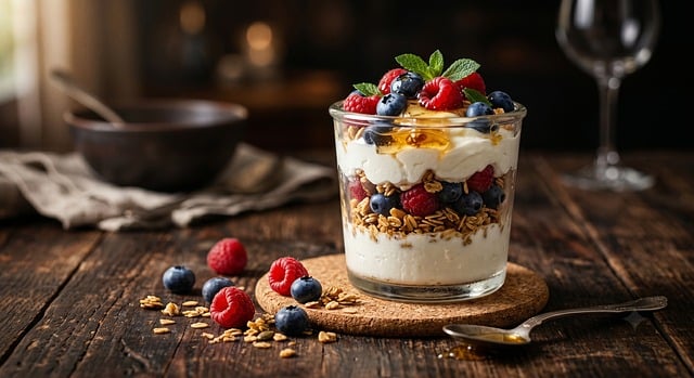 Free Yogurt Parfait Mixed Berries photo and picture