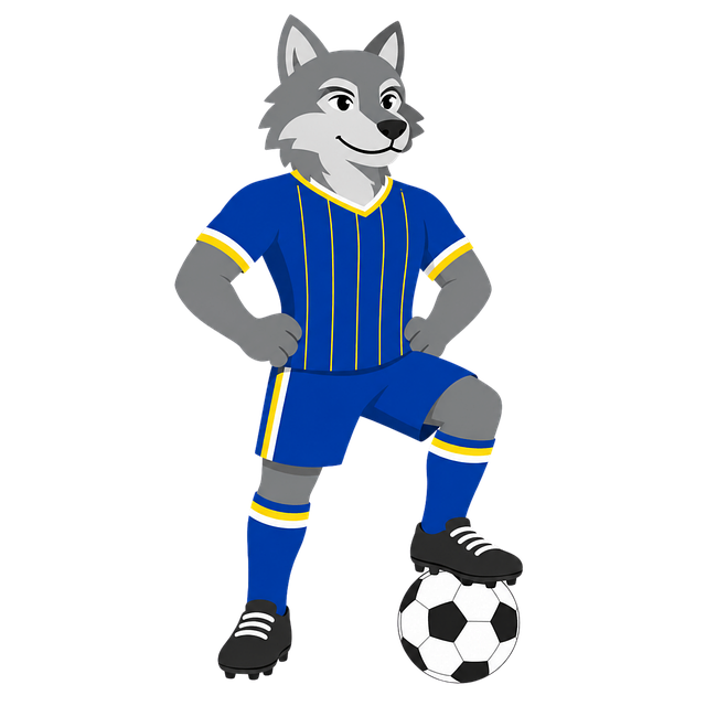 Mascota, Lobo, Fútbol, Balón De Fútbol