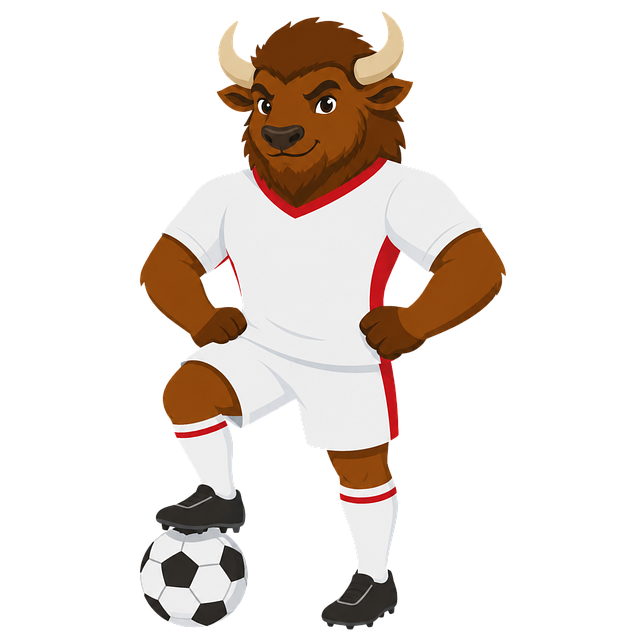 Free mascot bison football vector