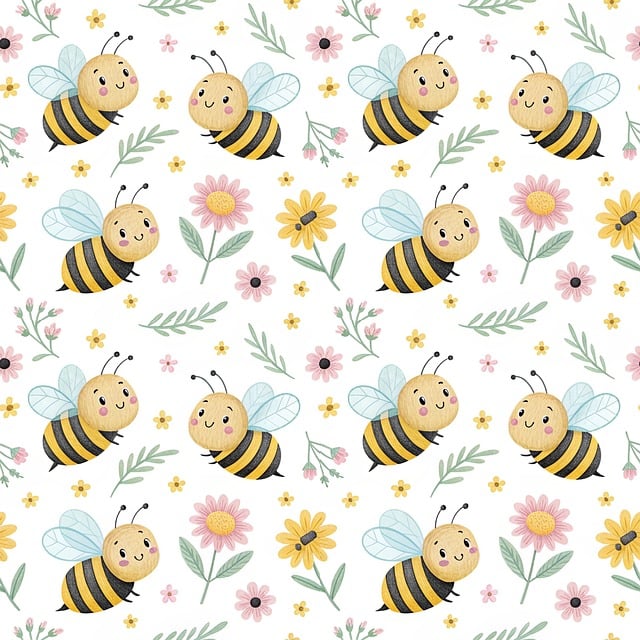 Free bee bumblebee watercolor illustration