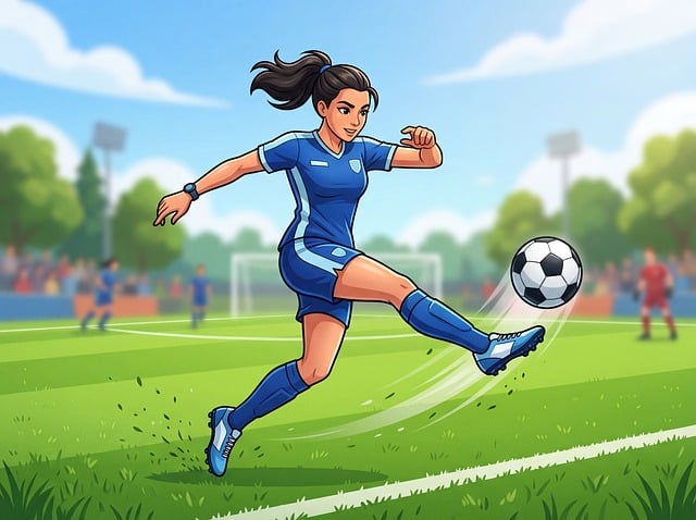 Free soccer line play illustration
