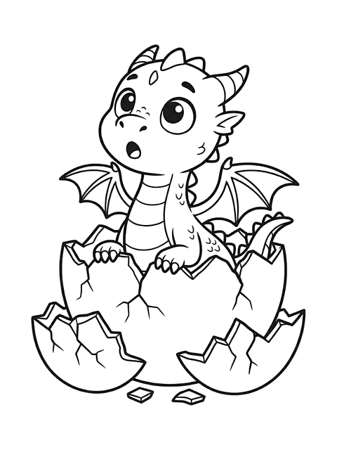 Free cute dragon baby dragon dragon egg illustration