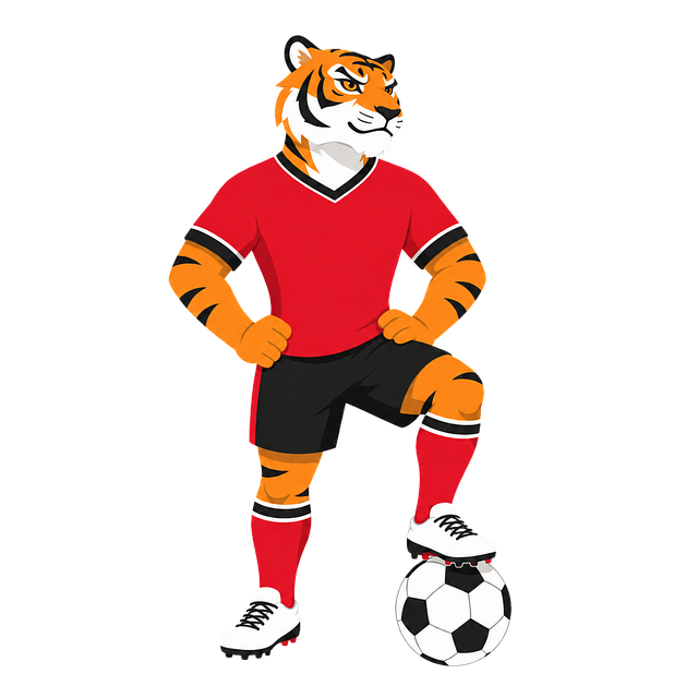 Tiger, Maskot, Futbal, Lopta