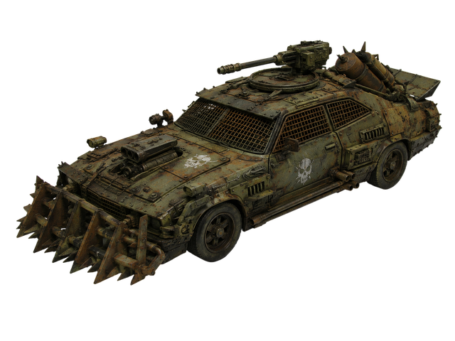 Free armored vehicle post-apocalyptic car battle vehicle illustration