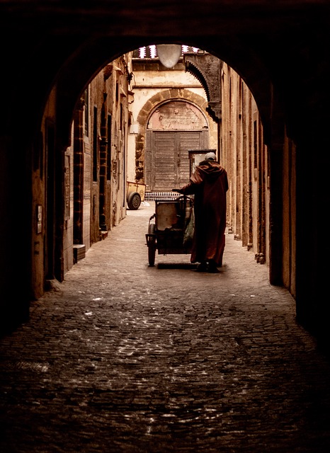 Ulička, Maroko, Historický, Essaouira