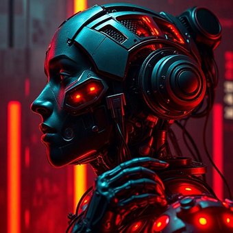 Free Robot Cyberpunk illustration and picture