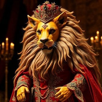 Free Realistic Lion Royal Clothing illustration and picture