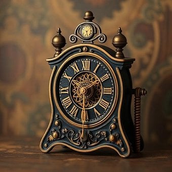 Free Antique Clock Royal Style illustration and picture