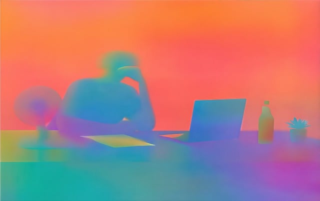 Free exhausted young office illustration