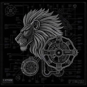 Free Lion Sketch illustration and picture