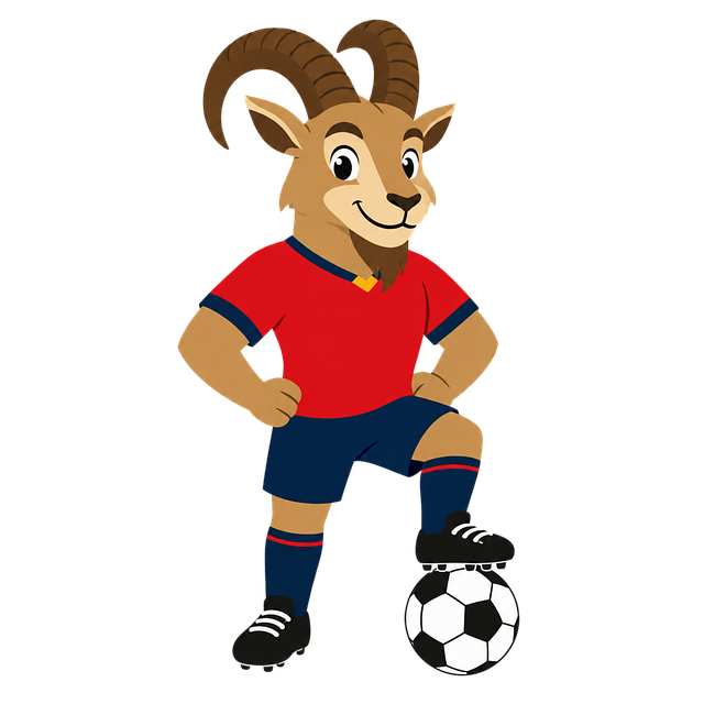 Fußball, Maskottchen, Steinbock, Spanien