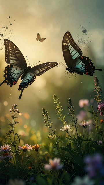 Free Butterfly Flowers illustration and picture