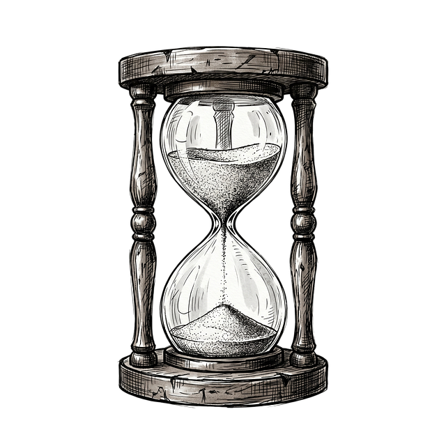 Free hourglass sand glass hand-drawn illustration