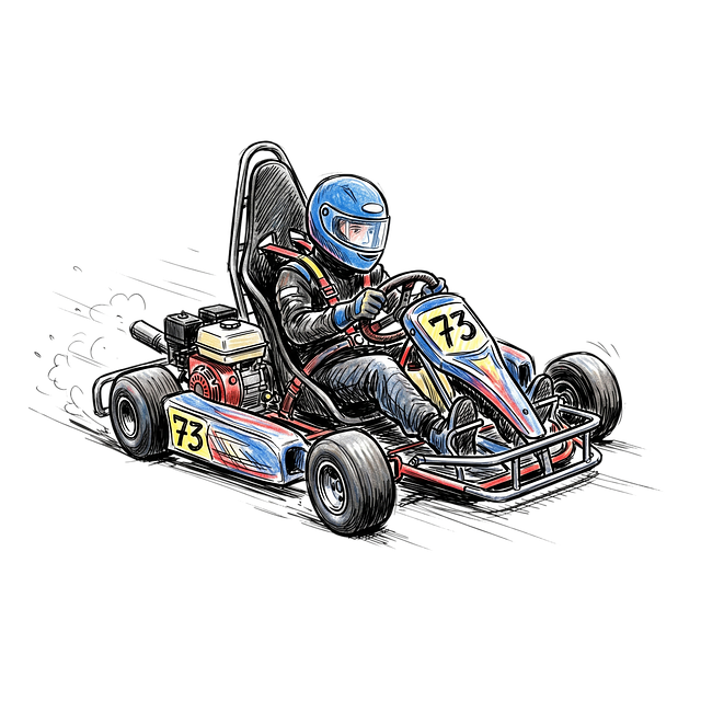 Free go-kart driver helmet illustration