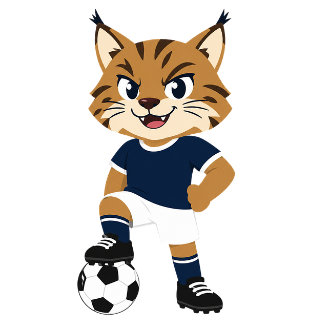 Free wildcat mascot soccer illustration