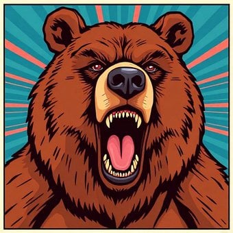 Free Brown Bear Furious Bear illustration and picture