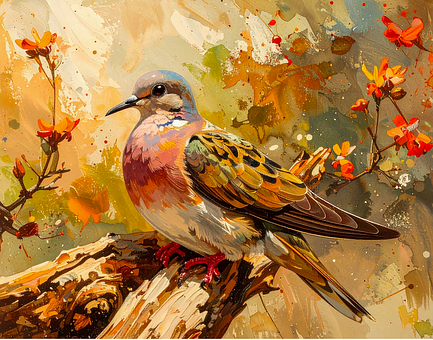 Free Dove Watercolor illustration and picture