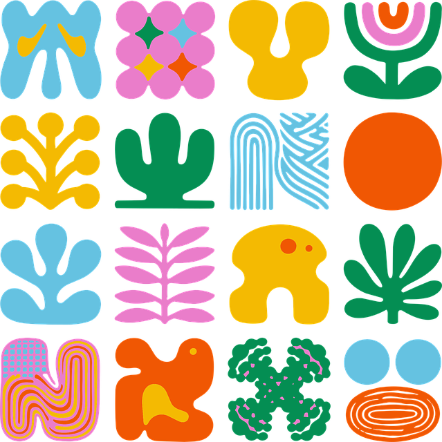 Free abstract boho shapes vector
