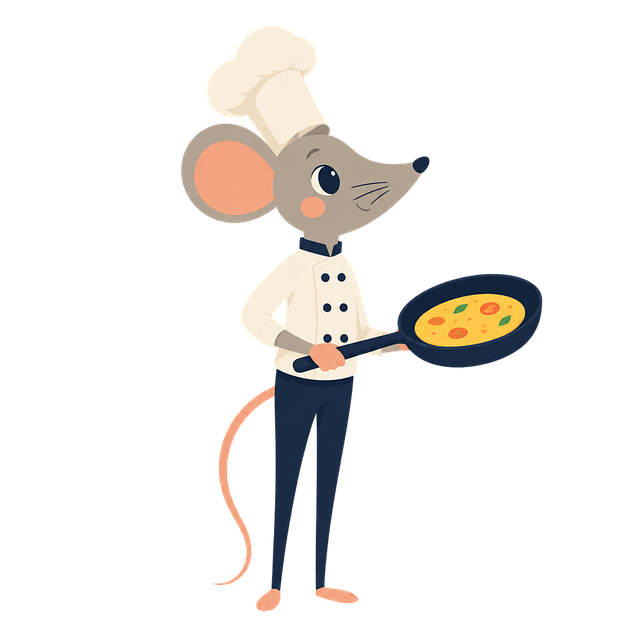 Free chef mouse chef mascot illustration