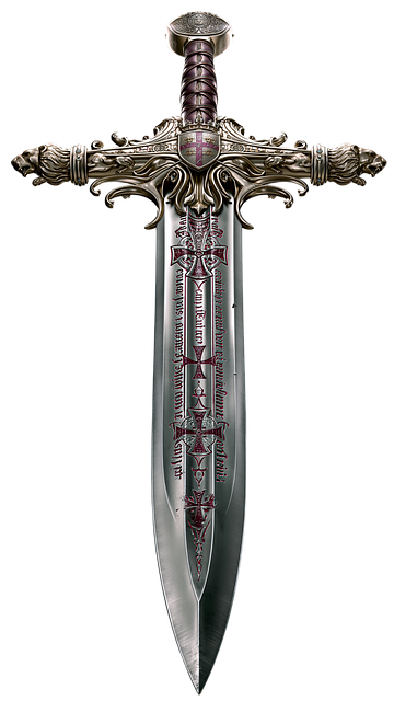 Free knight templar sword illustration