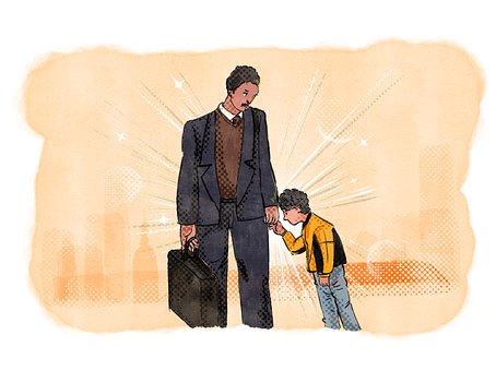 Padre, Hijo, Traje, Maletín, Patrones