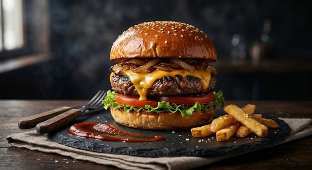 Free Cheeseburger Gourmet Burger photo and picture
