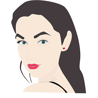 Mulher, Ilustração, Retrato, Minimalismo