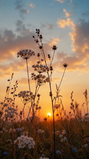Free Sunset Wildflowers photo and picture