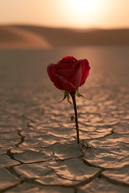 Free rose desert captivating illustration