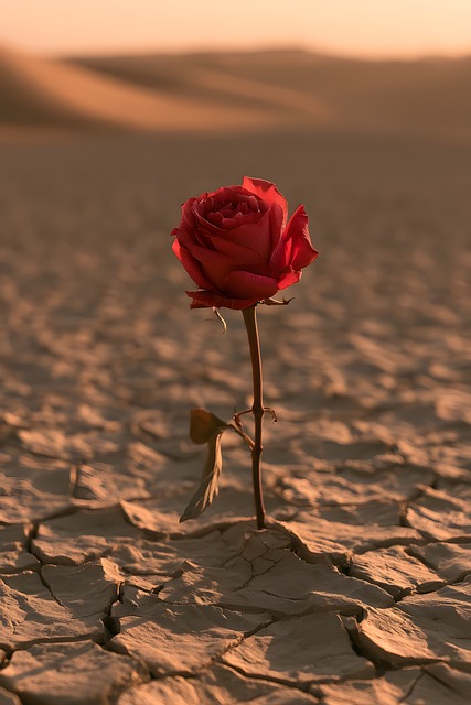 Free rose desert solitary illustration