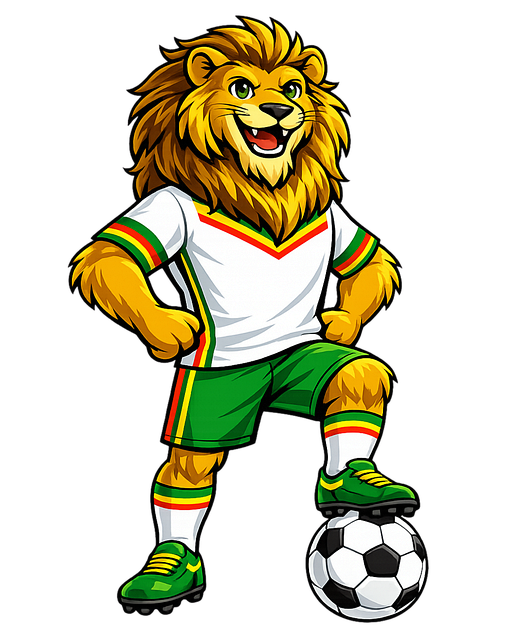 Free lion mascot football illustration