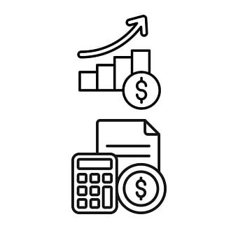 Diagram, Kalkulator, Dollar, Ikon