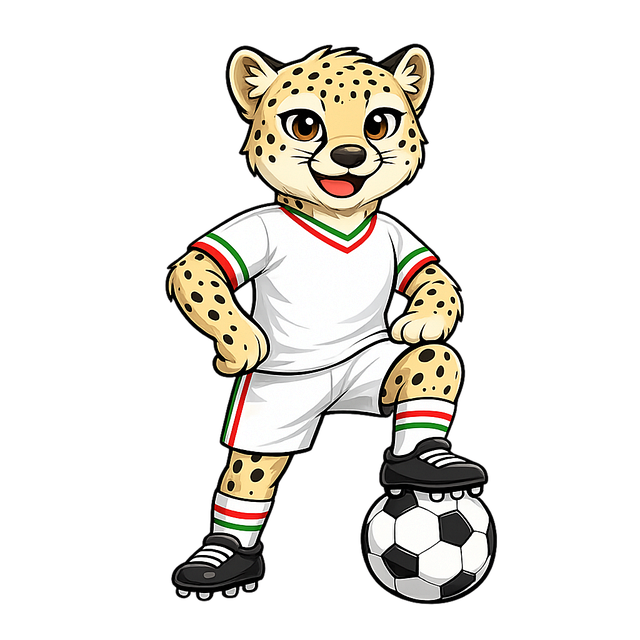 Free asiatic cheetah cheetah mascot football mascot vector