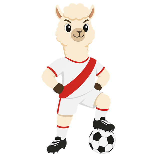 Free alpaca mascot football vector