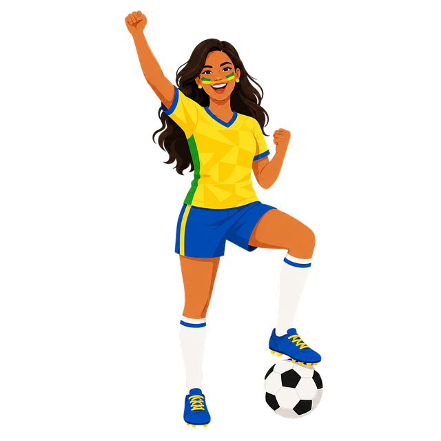 Free ai generated brazil supporter illustration