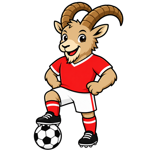 Schweiz, Steinbock, Fußballmaskottchen