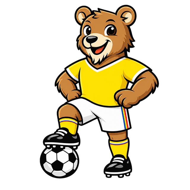 Free mascot football bear vector
