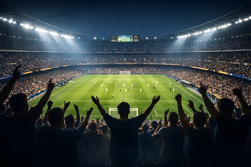 Fanoušci, Stadion, Oslavy, Dav, Energie