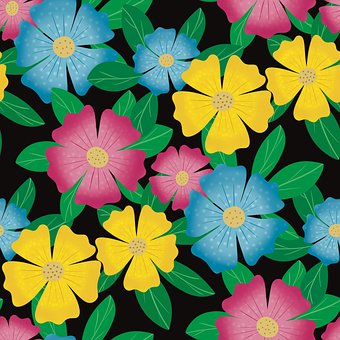Blume, Buntes Muster, Blatt