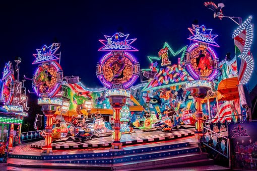 Free Amusement Park Night photo and picture