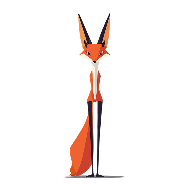 Free fox geometric fox minimalist fox vector