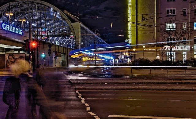 Free Railway Night photo and picture