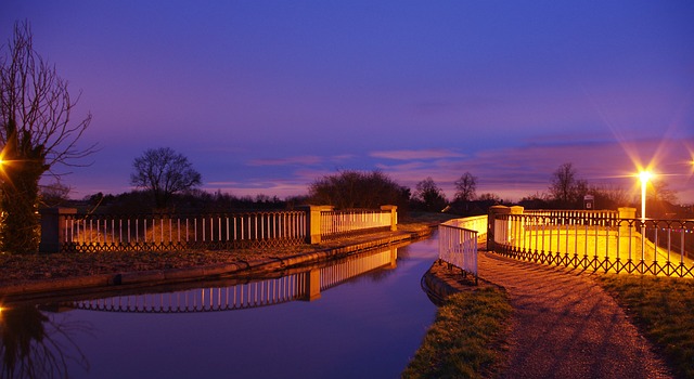 Free Canal Night photo and picture