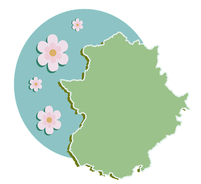 Free extremadura map flower vector