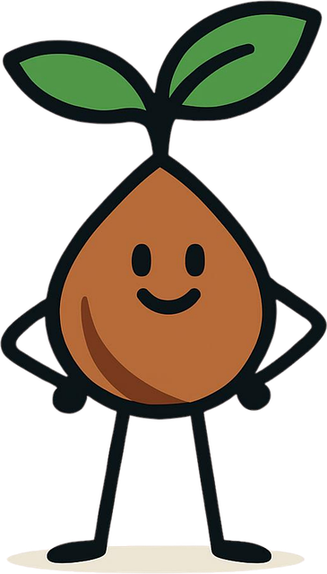 Free seed mascot character vector