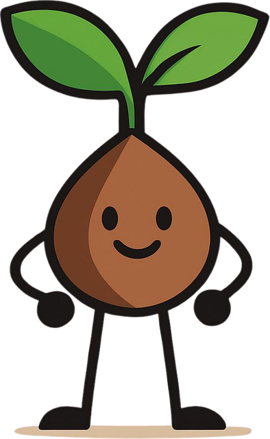 Free seed mascot growth vector